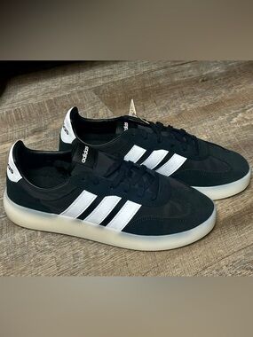 adidas Barreda Decode Black Sneakers with White Three Stripes